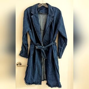 Vintage Denim Duster Coat